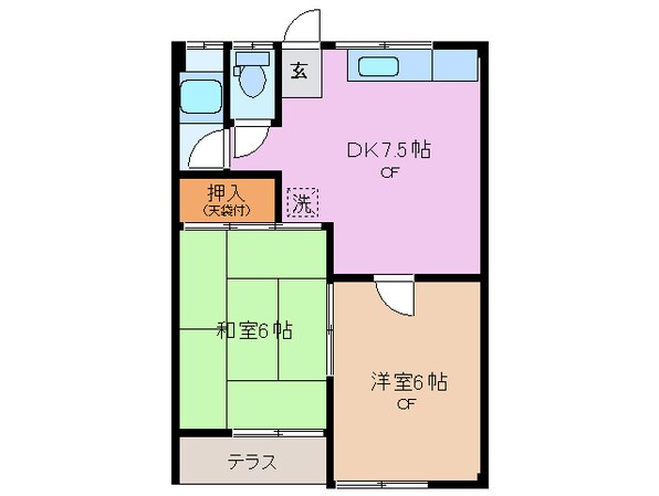 鈴鹿サーキット稲生駅 徒歩12分 2階の物件間取画像